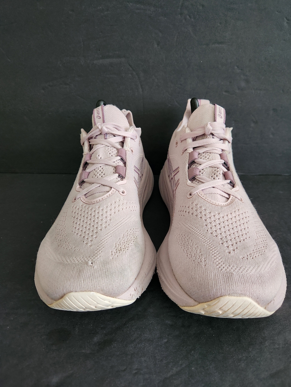 ASICS Women's Light Pink Knit Running Shoes - Picture 2 of 8